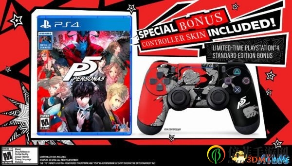 《女神異聞錄5》美版PS4版標(biāo)準(zhǔn)附贈(zèng)手柄專用貼紙
